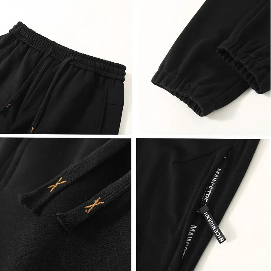 Extra Big Size Men's Pants Elastic Waist Loose Fit Jogger Male Spring Plus Large Sweatpant Fat Baggy Sport Trousers