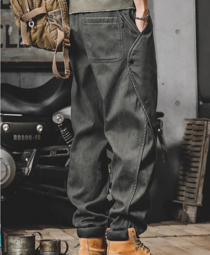 Men's American Retro Leggings Work Pants Loose Haren Casual Pants