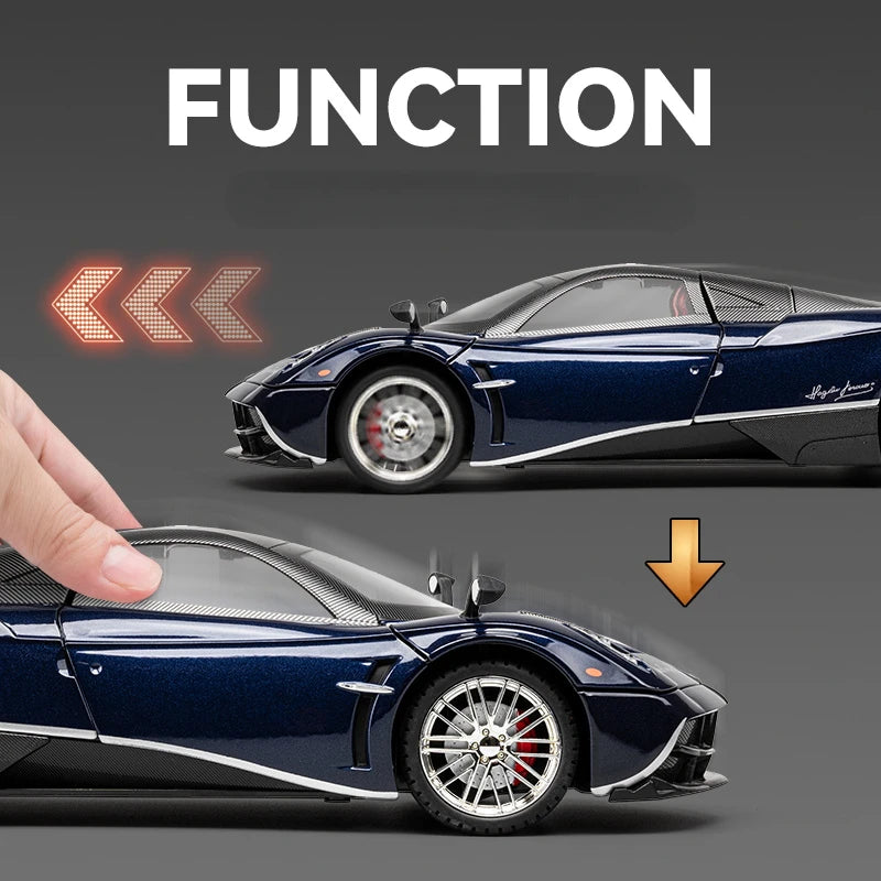 1:18 Pagani Huayra Dinastia Supercar Alloy Diecasts & Toy Vehicles Metal Toy Car Model Sound and light Collection Kids Toy G96