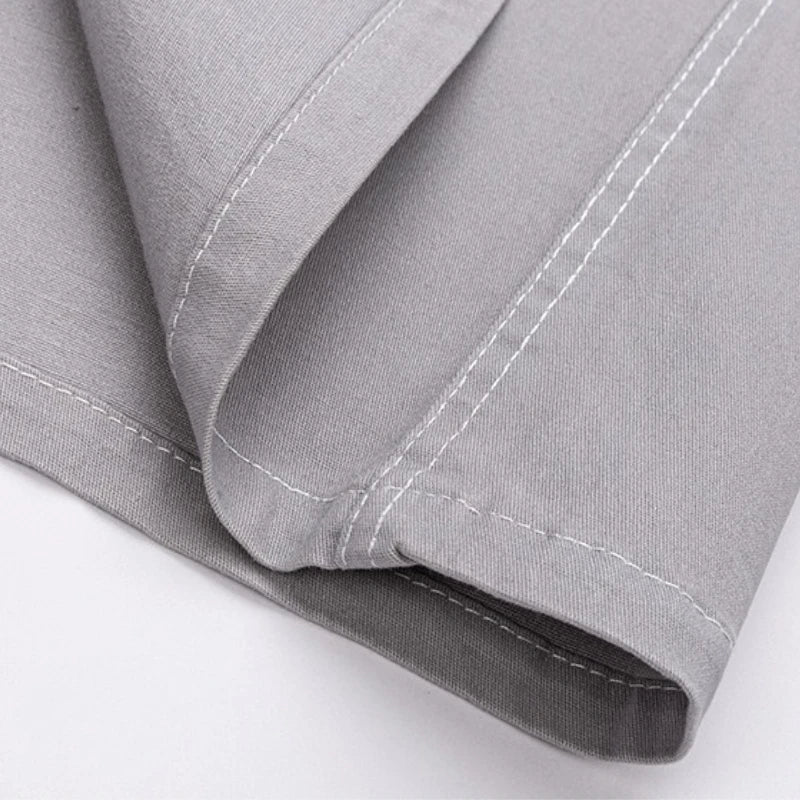 7XL Solid Color 100 Cotton Long Sleeve Shirt Men Business Casual White Shirt Black Blue Men Shirt Long Sleeve Slim Fit Pocket