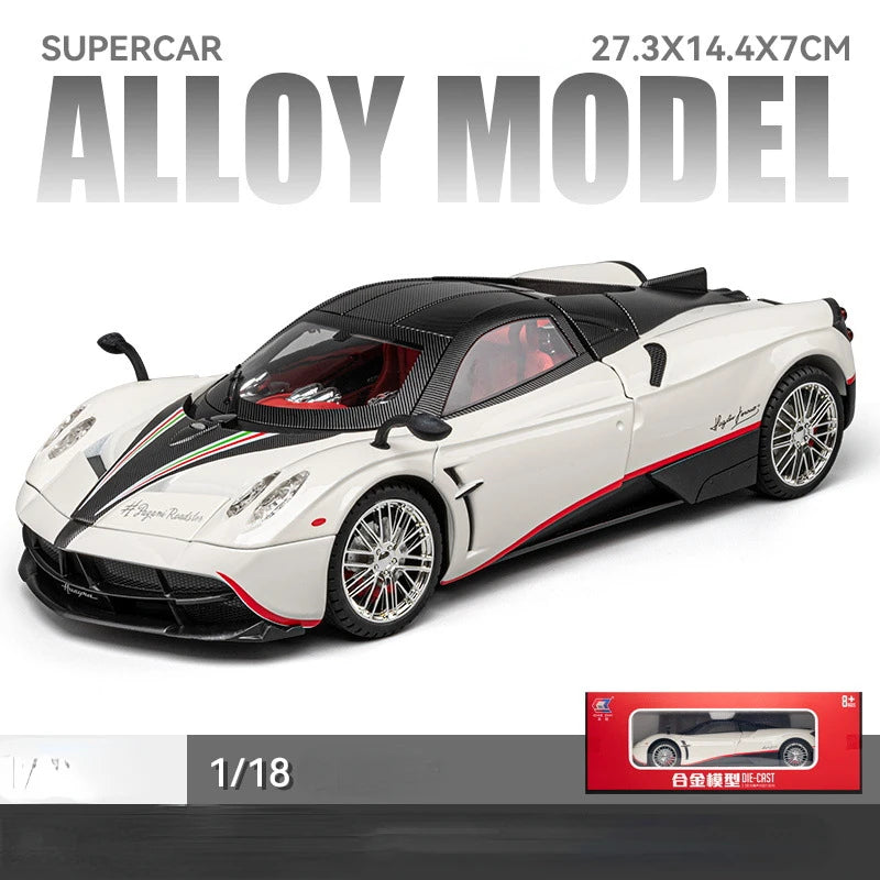 1:18 Pagani Huayra Dinastia Supercar Alloy Diecasts & Toy Vehicles Metal Toy Car Model Sound and light Collection Kids Toy G96