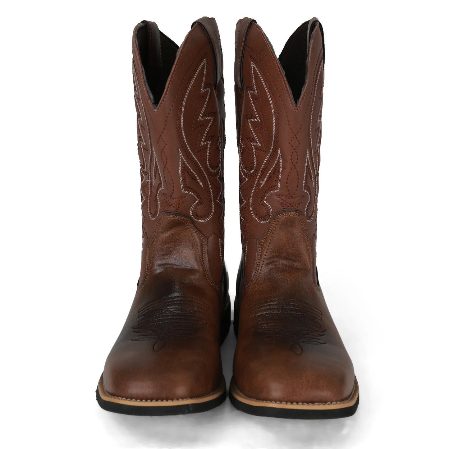 Handmade Men Cowboy Boots Embroidery Western Boots Pointed-toe Mid-calf Male Boots New Slip on Men Riding Boots Zapatos Hombre