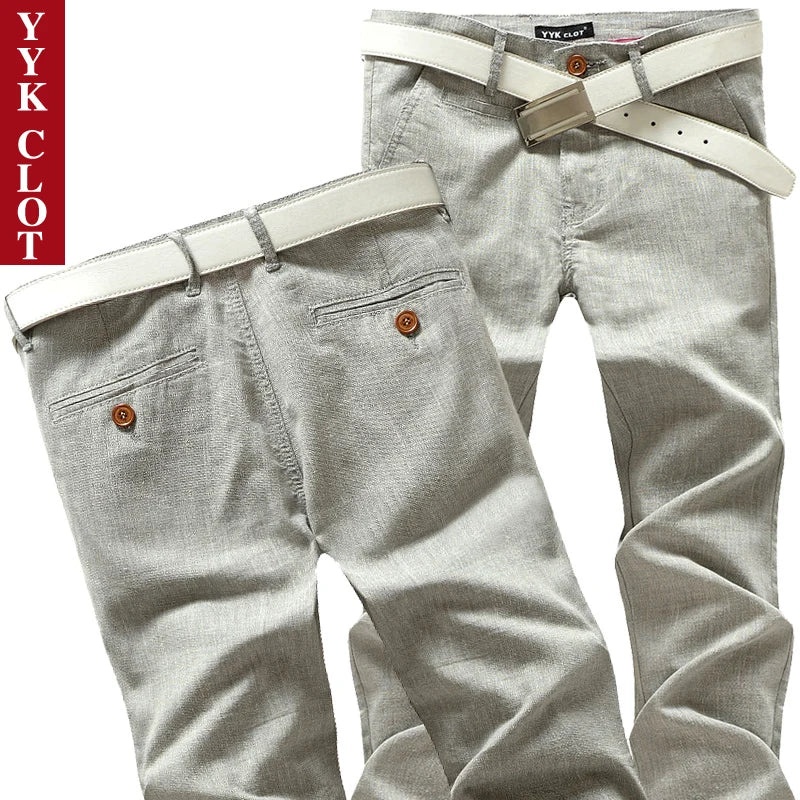 high quality linen pants man summer Cotton Linen Casual Pants For Men Business Man Cargo Pants Mens Trousers MAN JEAN Big size
