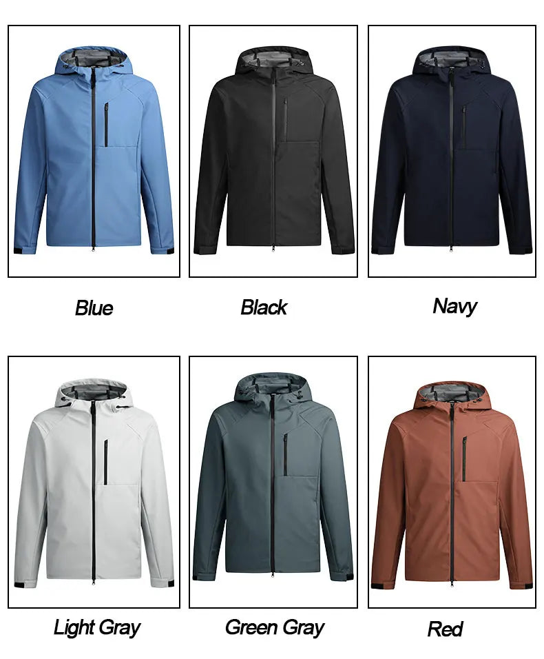 Reflective Hiking Jacket Waterproof Outdoor Men Windbreaker Windproof Camping Fishing Hooded Women Jackets Unisex's Outdoor Coat