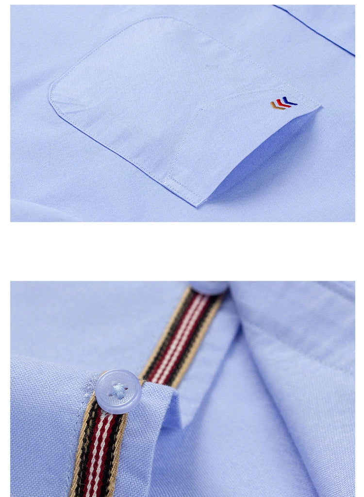 New in shirt 100%cotton oxford long-sleeve shirts for men slim fit formal plain shirt hight qulity plaid soft office clothes
