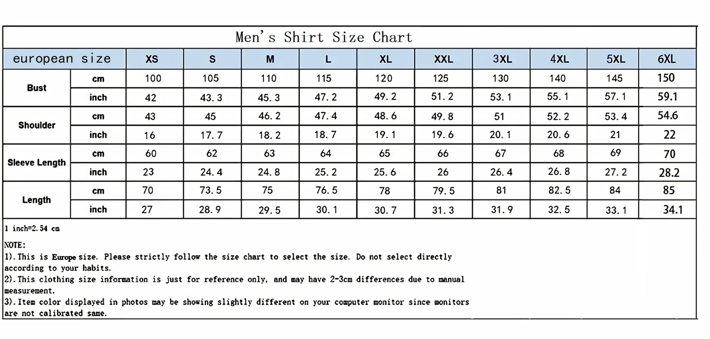 Men's Business Casual Shirt Fashionable Luxury Comfortable Fabric Printed Shirt Long Sleeve Collar Button Party Shirt XS-6XL