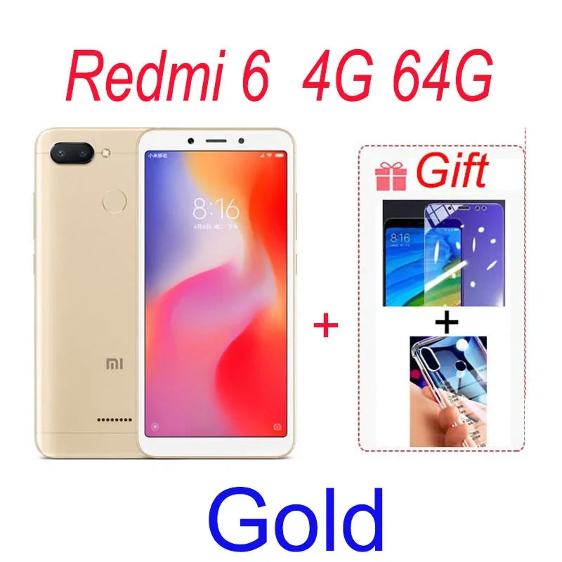 Original Xiaomi Redmi 7 4GB 64GB 6.81'' Mobile Phones Global ROM Google Play Android 4000 mAh Smartphone Fingerprint Free Gift