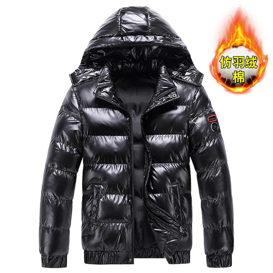 Winter Men's Jackets Fashion Men Cotton Warm Parkas Down Hoodies Coats Casual Outdwear Thermal Jackets Mens Clothing