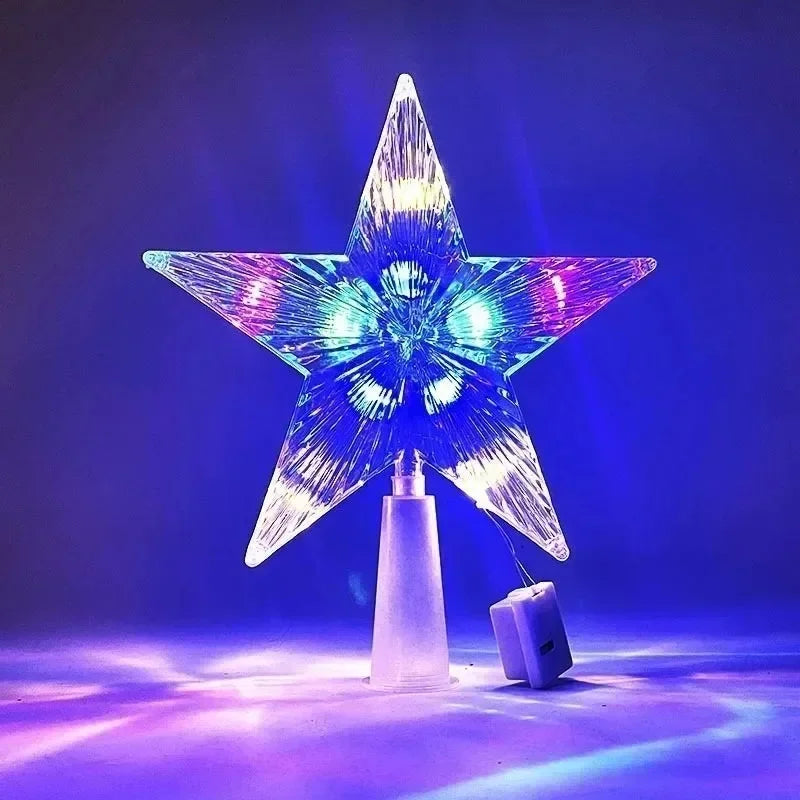 15cm Christmas Tree Decoration Stars Warm White Lights Home Room Decor LED Shining Lamp Xmas Festival TopStar Navidad 1.07in