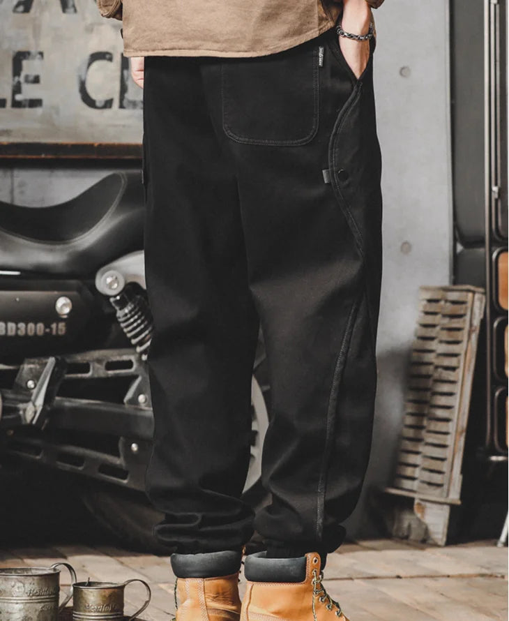 Men's American Retro Leggings Work Pants Loose Haren Casual Pants