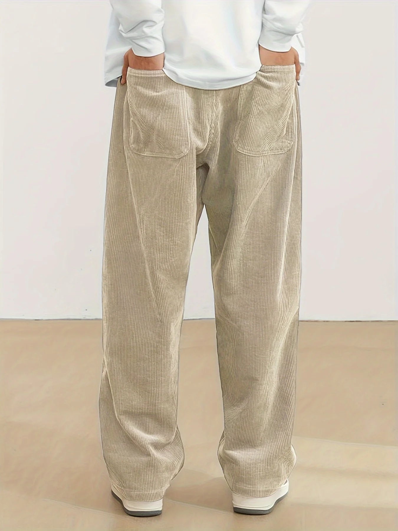 Corduroy pants men clothing Sweatpants Loose-Fit Casual Pants man baggy hosen Regular Length Trousers men cargo pants women