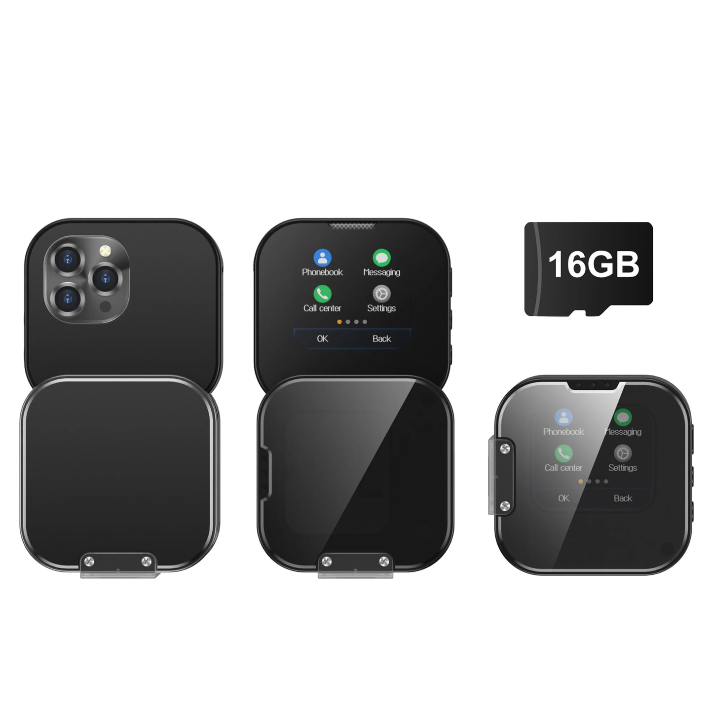 SERVO i19 Rotate Mini Mobile Phone 1.69" Touch Screen 2 SIM Standby Bluetooth Dialer Magic Voice FM Radio 2G GSM Small Cellphone