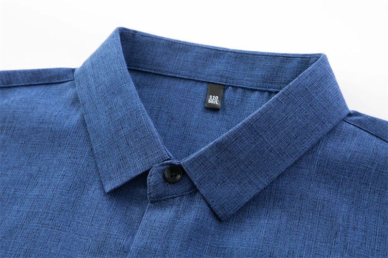 New Men's Business Casual Long Sleeved Printed Shirt with Wrinkle Resistance No Ironing Comfortable All Season Versatile Top