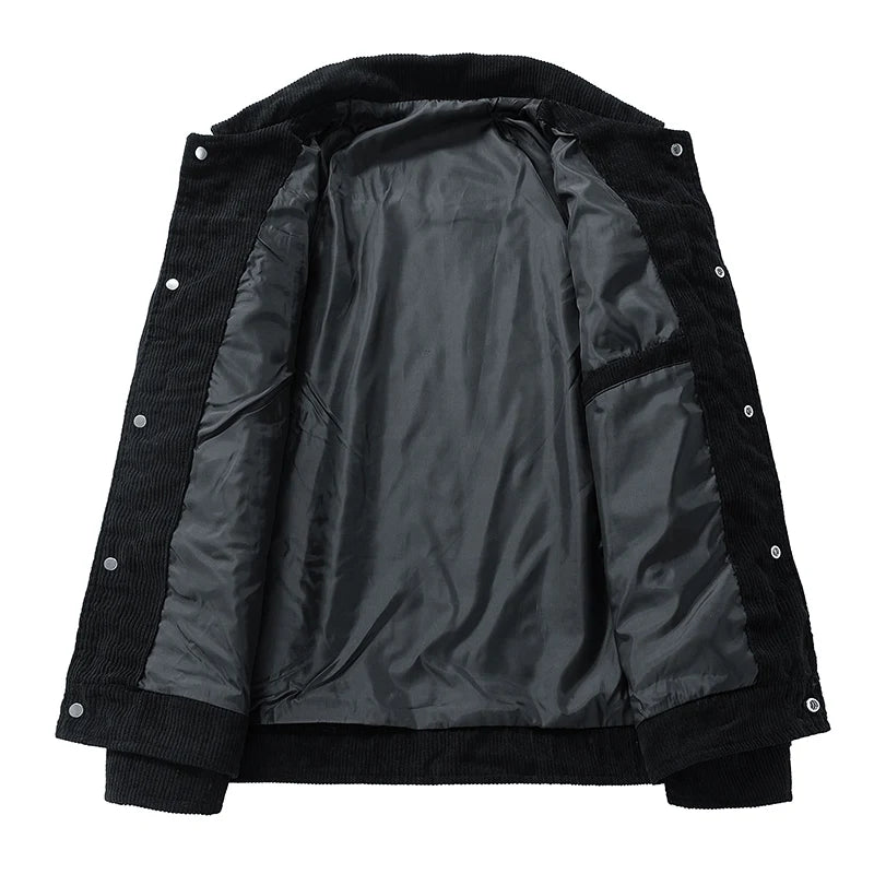 New Fashion Men Autumn Corduroy Casual Jackets Good Quality Man Multi-pockets Cargo Jackets Male Loose Tooling Coats Size 5XL