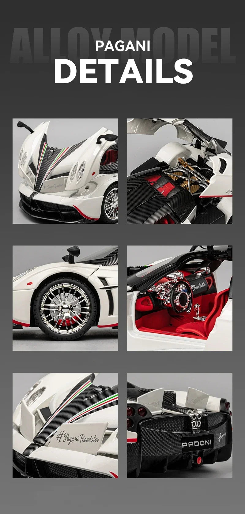 1:18 Pagani Huayra Dinastia Supercar Alloy Diecasts & Toy Vehicles Metal Toy Car Model Sound and light Collection Kids Toy G96