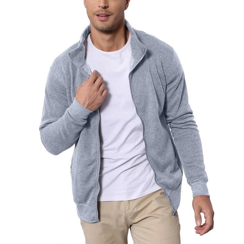 Animal Game Men's Long Sleeve Jacket Man Without Zip Coats Outdoor Sport Lightweight Sweatshirts Streetwear Slim Fit Cardigan