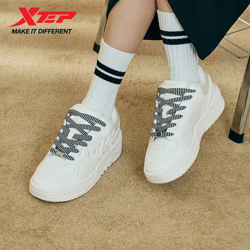 Xtep Oubao Sports Shoes For Women 2024 Winter Rebound Running Shoes Trendy Retro Cushion Sneakers 976418330004
