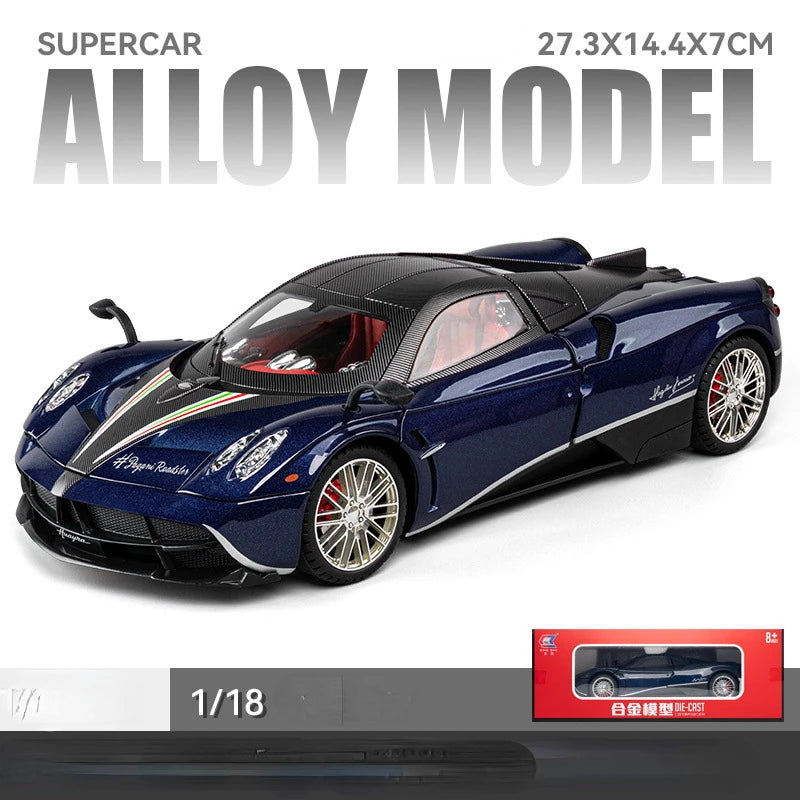 1:18 Pagani Huayra Dinastia Supercar Alloy Diecasts & Toy Vehicles Metal Toy Car Model Sound and light Collection Kids Toy G96