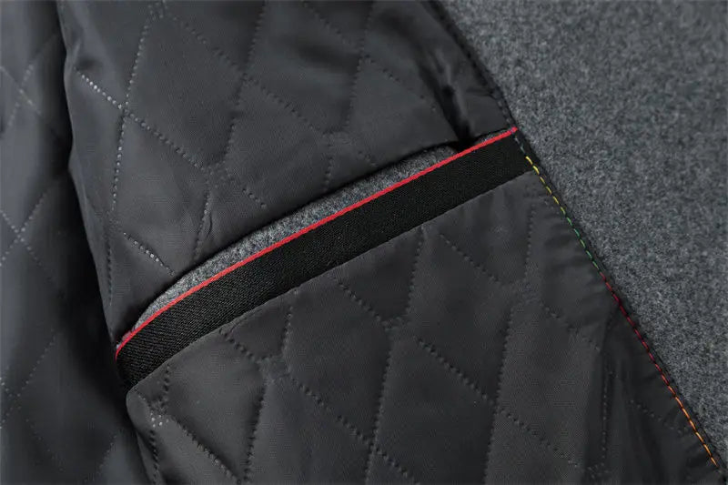 Autumn and winter woolen coats, men's young and middle-aged woolen jackets, stand-up collar woolen overcoats