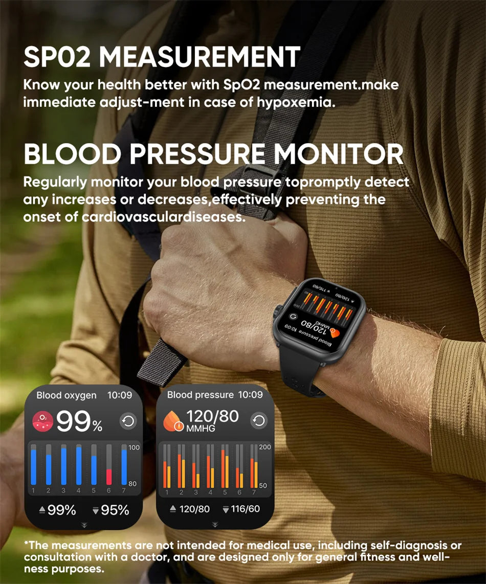 For Apple Watch Ultra 2 1000 mAh Smart Watch Men Women 1.85-inch HD Full Touch Screen IP68 Waterproof Bluetooth Call Smartwatch
