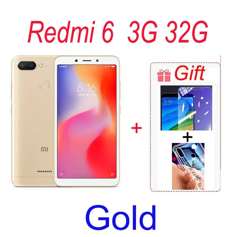 Original Xiaomi Redmi 7 4GB 64GB 6.81'' Mobile Phones Global ROM Google Play Android 4000 mAh Smartphone Fingerprint Free Gift