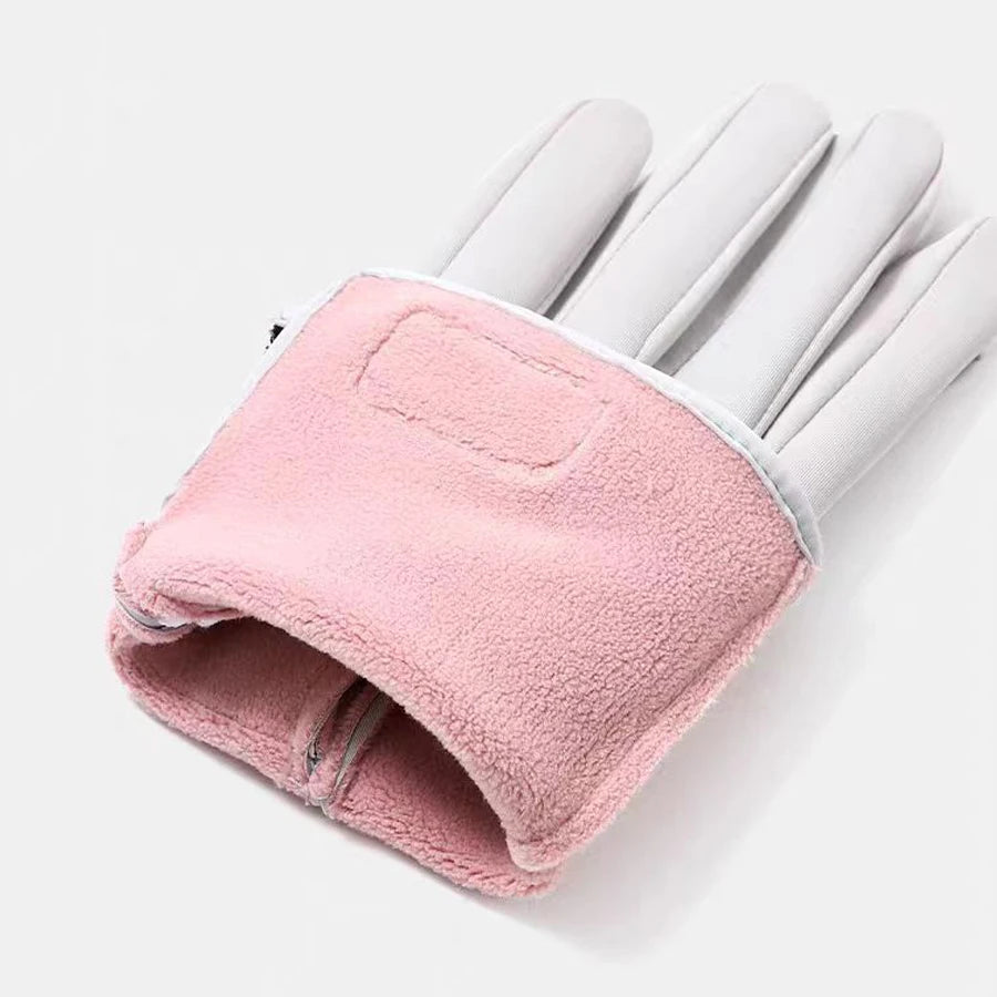 Winter Women's Thermal Gloves Touchscreen Compatible Fleece Lined Full Finger Waterproof Hand Warmer Mitten for Bike Cycling