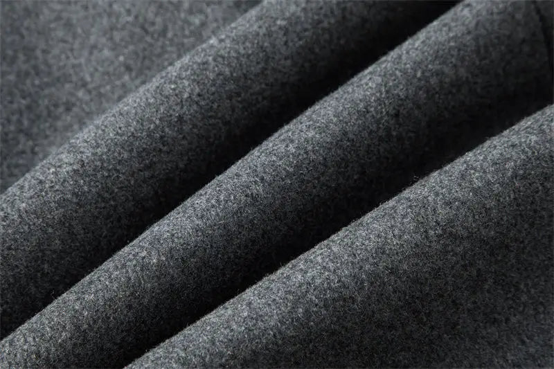 Autumn and winter woolen coats, men's young and middle-aged woolen jackets, stand-up collar woolen overcoats