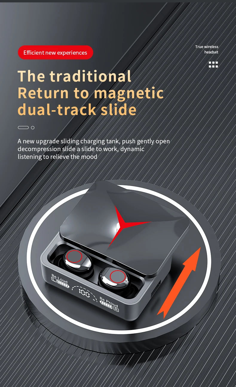 Original TWS M90 Wireless Headphones Sliding Cover Gaming Earphone Bluetooth 5.3 Sport Earbuds Music Headsets For Iphone Xiaomi