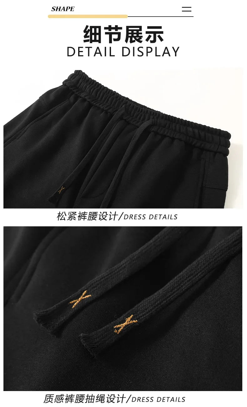 Extra Big Size Men's Pants Elastic Waist Loose Fit Jogger Male Spring Plus Large Sweatpant Fat Baggy Sport Trousers