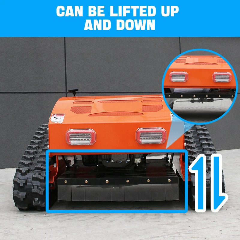 Automatic Robotic Lawn Mower with Tracks, 60 Min Runtime, Adjustable Height & Smart Sensors for Sloped Gardens, Grass Trimmer