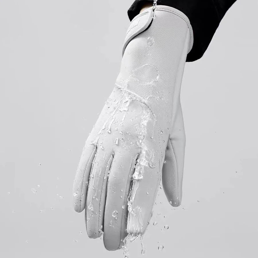 Winter Women's Thermal Gloves Touchscreen Compatible Fleece Lined Full Finger Waterproof Hand Warmer Mitten for Bike Cycling