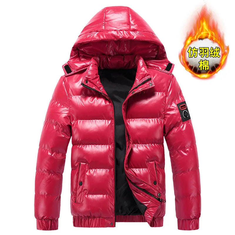 Winter Men's Jackets Fashion Men Cotton Warm Parkas Down Hoodies Coats Casual Outdwear Thermal Jackets Mens Clothing