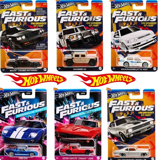 In Stock Hot Wheels Fast And Furious Series 5pcs Cast Vehicle Premium Collectible Model Cars New Unopened In Stock