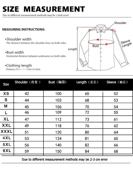 Men's shirts, long-sleeved lapel business formal button-down shirts, men's striped shirts, high-quality men's tops XS-6XL