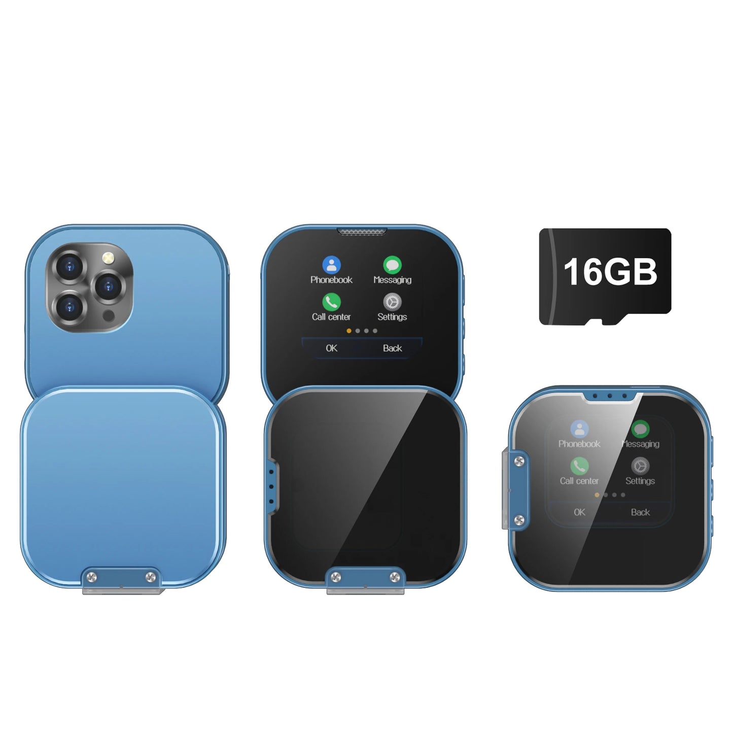 SERVO i19 Rotate Mini Mobile Phone 1.69" Touch Screen 2 SIM Standby Bluetooth Dialer Magic Voice FM Radio 2G GSM Small Cellphone