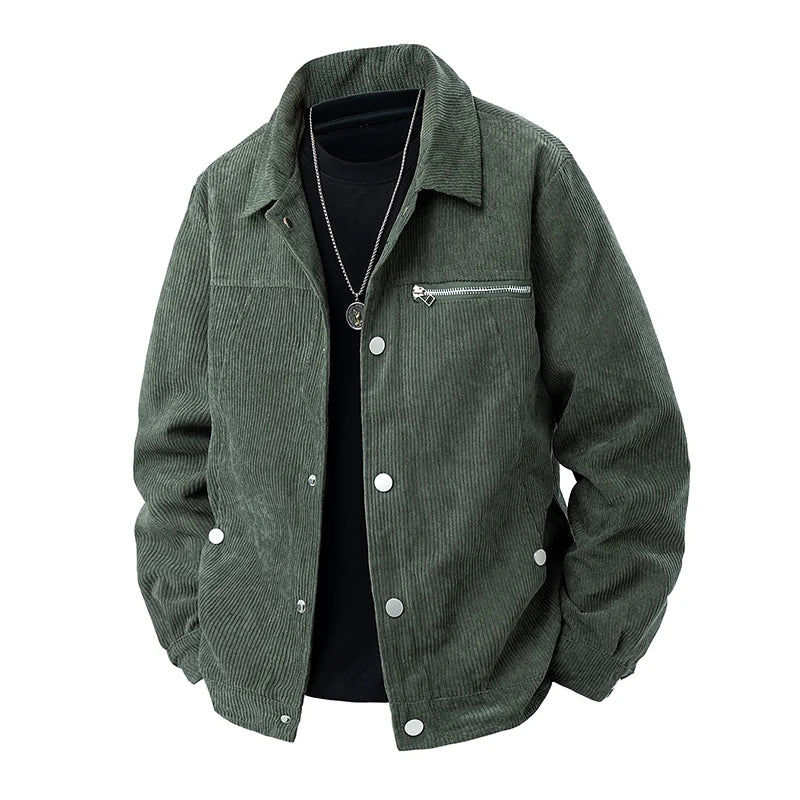 New Fashion Men Autumn Corduroy Casual Jackets Good Quality Man Multi-pockets Cargo Jackets Male Loose Tooling Coats Size 5XL