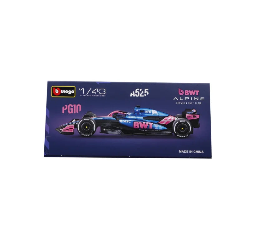 Bburago 1:43 F1 BWT Alpine Model With Helmet 2025 Alloy Miniature  Formula Racing Car Toy MCL39 W16 SF25 RB21 Japanese