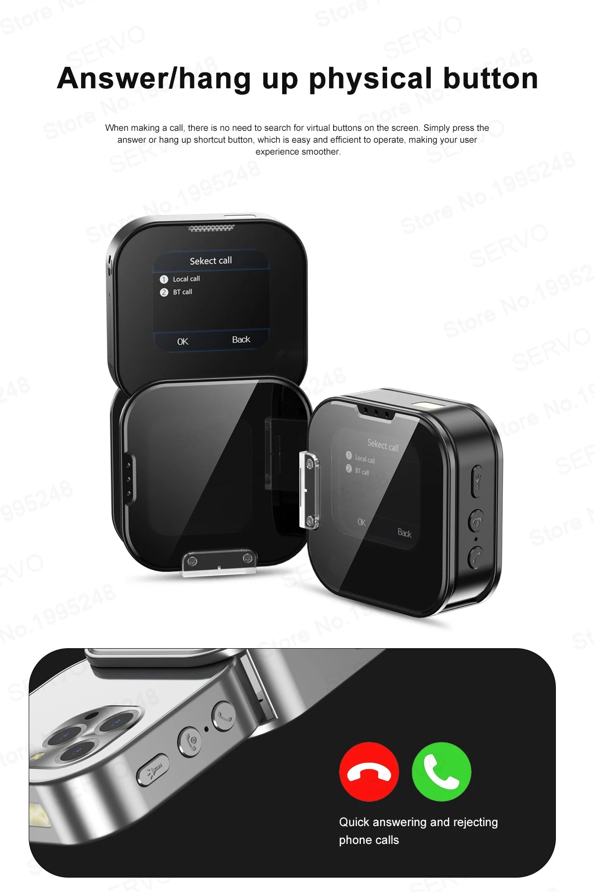 SERVO i19 Rotate Mini Mobile Phone 1.69" Touch Screen 2 SIM Standby Bluetooth Dialer Magic Voice FM Radio 2G GSM Small Cellphone