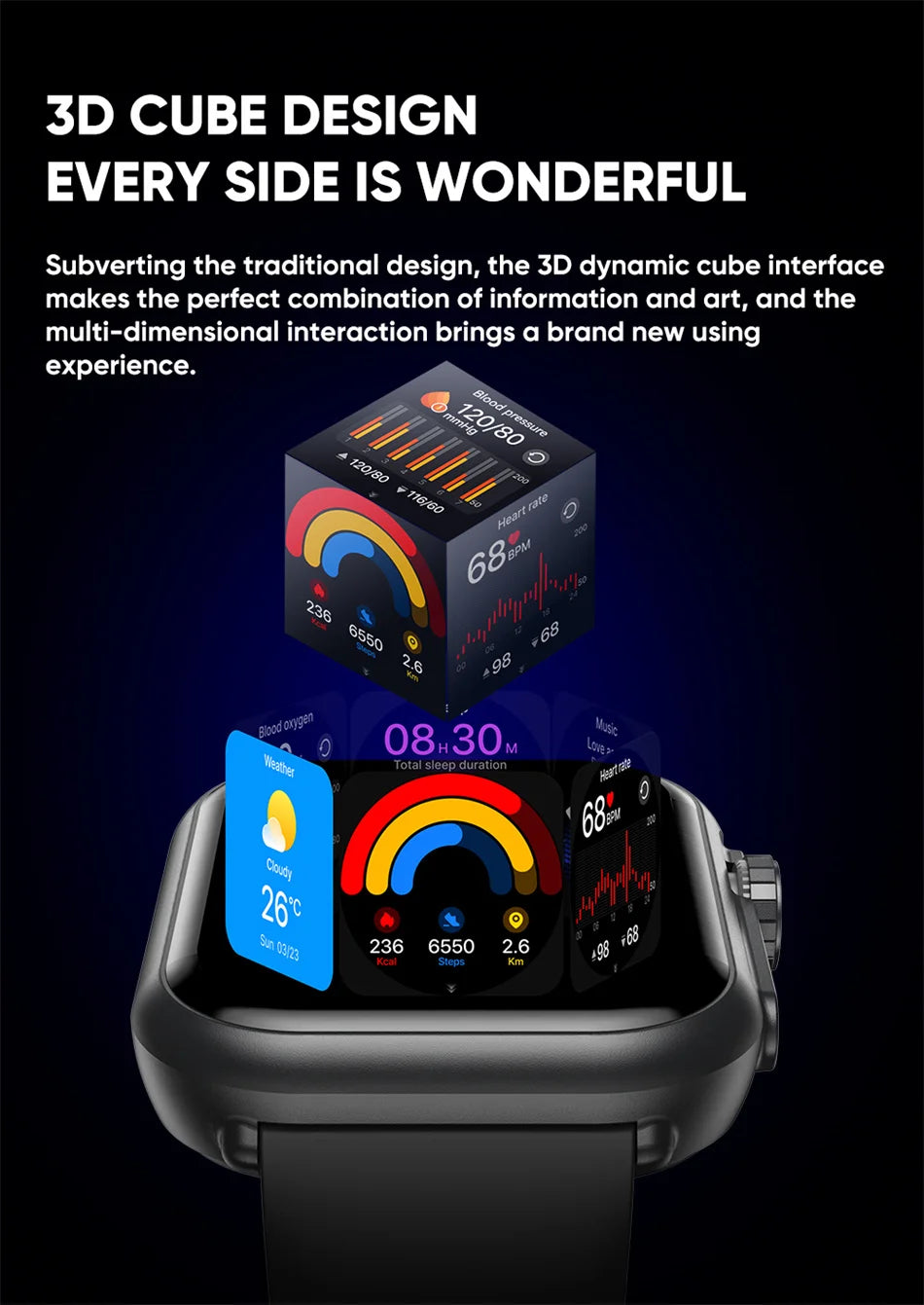 For Apple Watch Ultra 2 1000 mAh Smart Watch Men Women 1.85-inch HD Full Touch Screen IP68 Waterproof Bluetooth Call Smartwatch