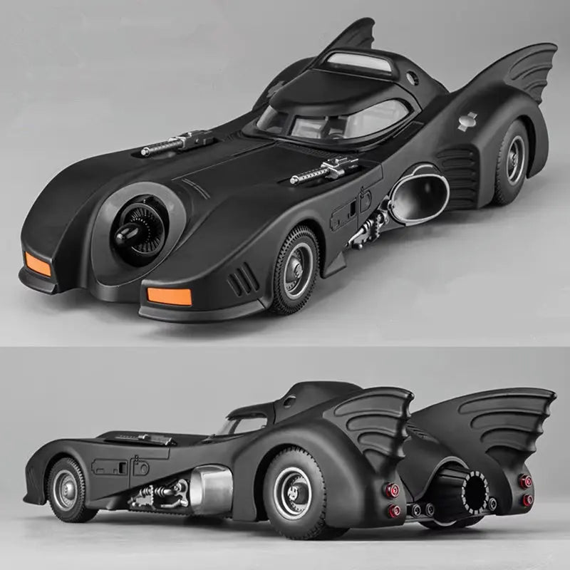 1/24 Classic Movie Car 2008 Batmobile Concept Bat Sports Car Model Metal Racing Car Vehicles Model Sound and Light Kids Toy Gift