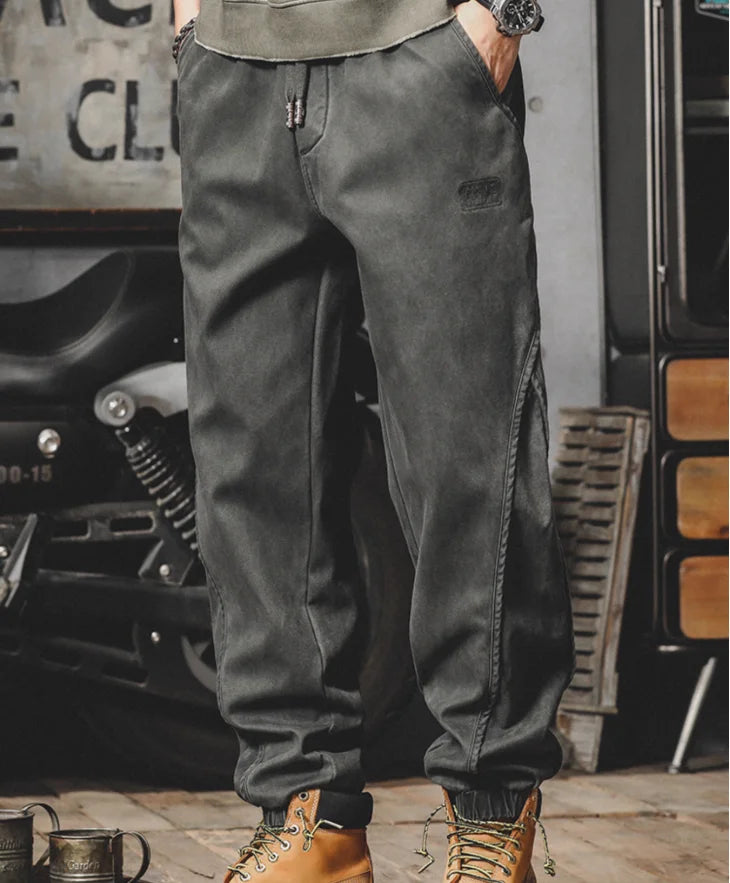 Men's American Retro Leggings Work Pants Loose Haren Casual Pants
