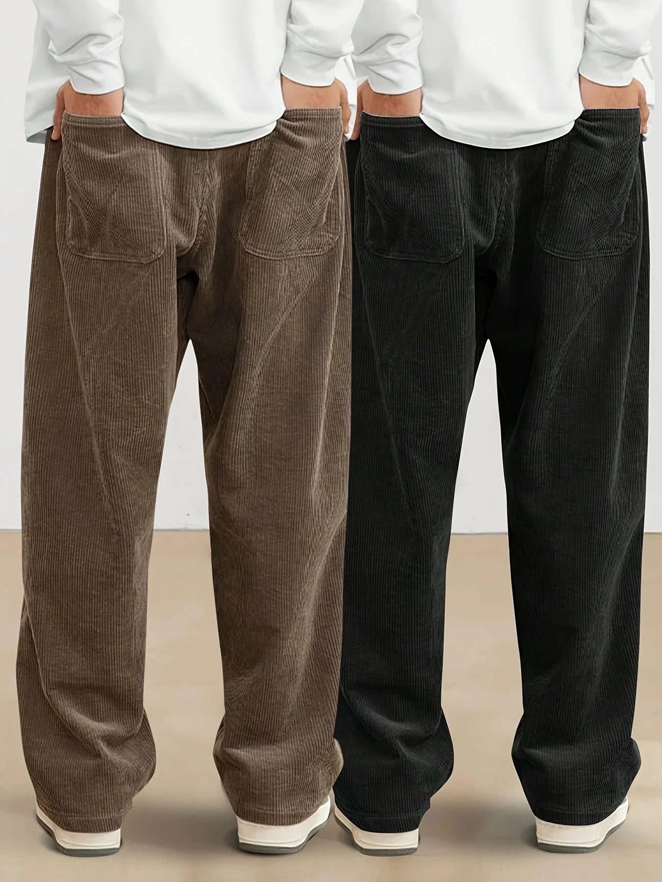 Corduroy pants men clothing Sweatpants Loose-Fit Casual Pants man baggy hosen Regular Length Trousers men cargo pants women