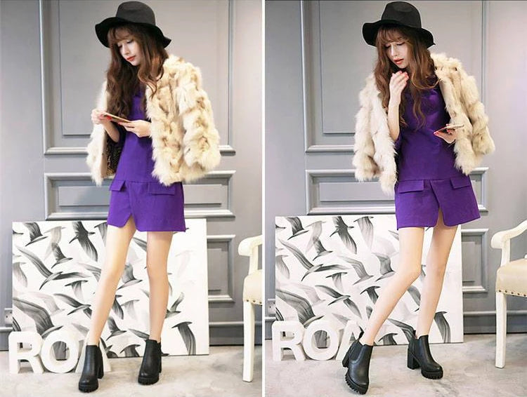 New in Women Boots Comfortable and Elegant Genuine Leather Hot Fur Shoes Woman Winter 2025 Chelsea Autumn Black Fashion Booties