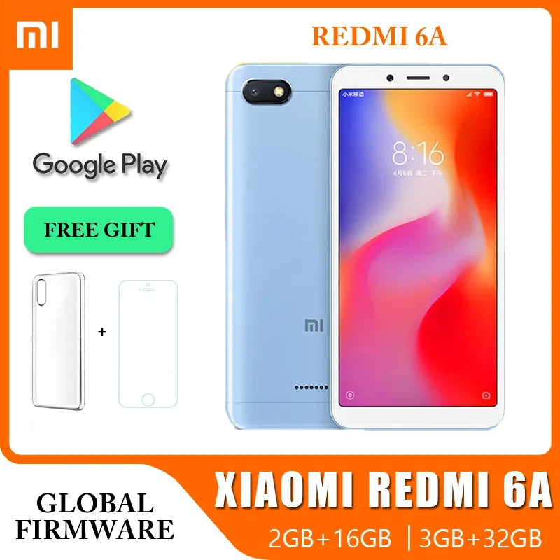 Original Xiaomi Redmi 7 4GB 64GB 6.81'' Mobile Phones Global ROM Google Play Android 4000 mAh Smartphone Fingerprint Free Gift