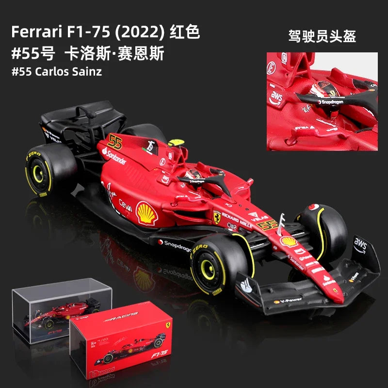 Bburago Diecast 1:43 Car 2022 Alfa Romeo C42 Metal F1 Model Car Formula One Racing Car Formula 1 Alloy Toy Vehicle Collection