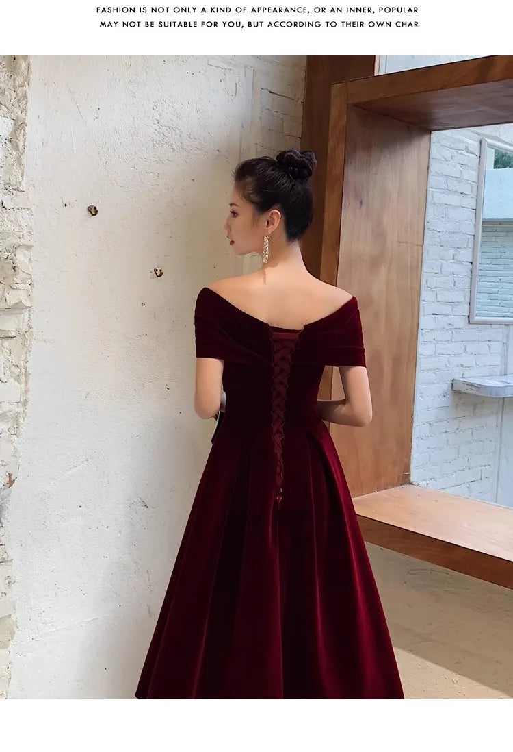 Mauroicardi Spring Long Luxury Elegant Chic Black Soft Velvet Evening Party Wedding Dresses for Women Off Shoulder Maxi Clothes
