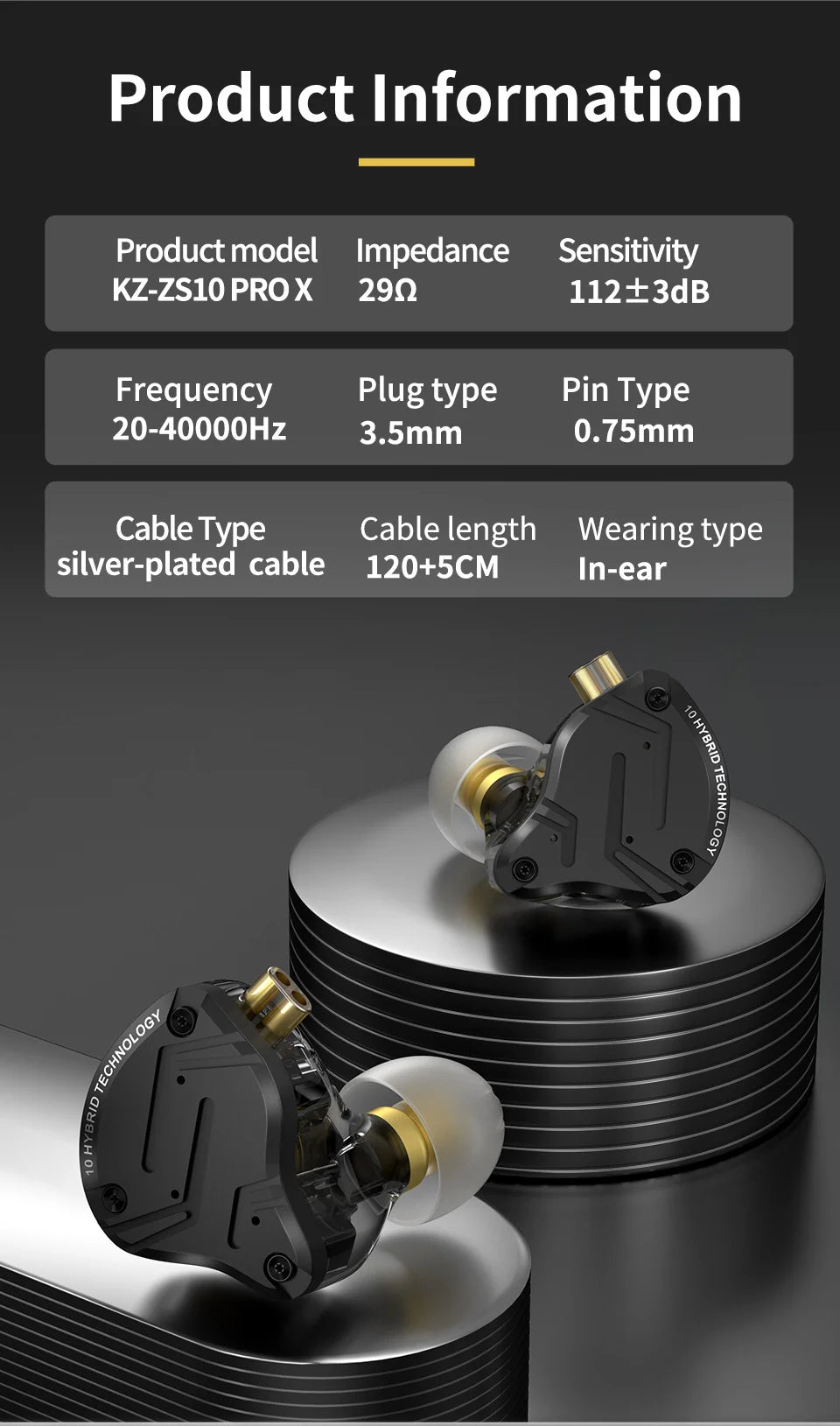 KZ ZS10 PRO X HIFI Bass Metal Hybrid In-ear Earphone Sport Noise Cancelling Headset Earbuds KZ ZSN PRO AS16 PRO AS12 ZSX ZEX
