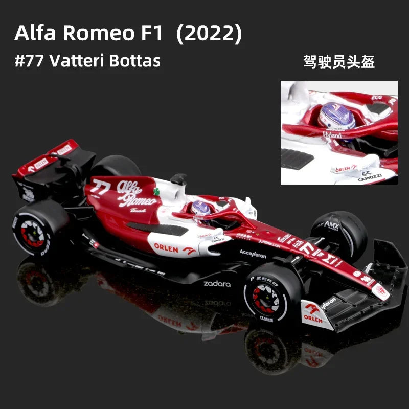 Bburago Diecast 1:43 Car 2022 Alfa Romeo C42 Metal F1 Model Car Formula One Racing Car Formula 1 Alloy Toy Vehicle Collection