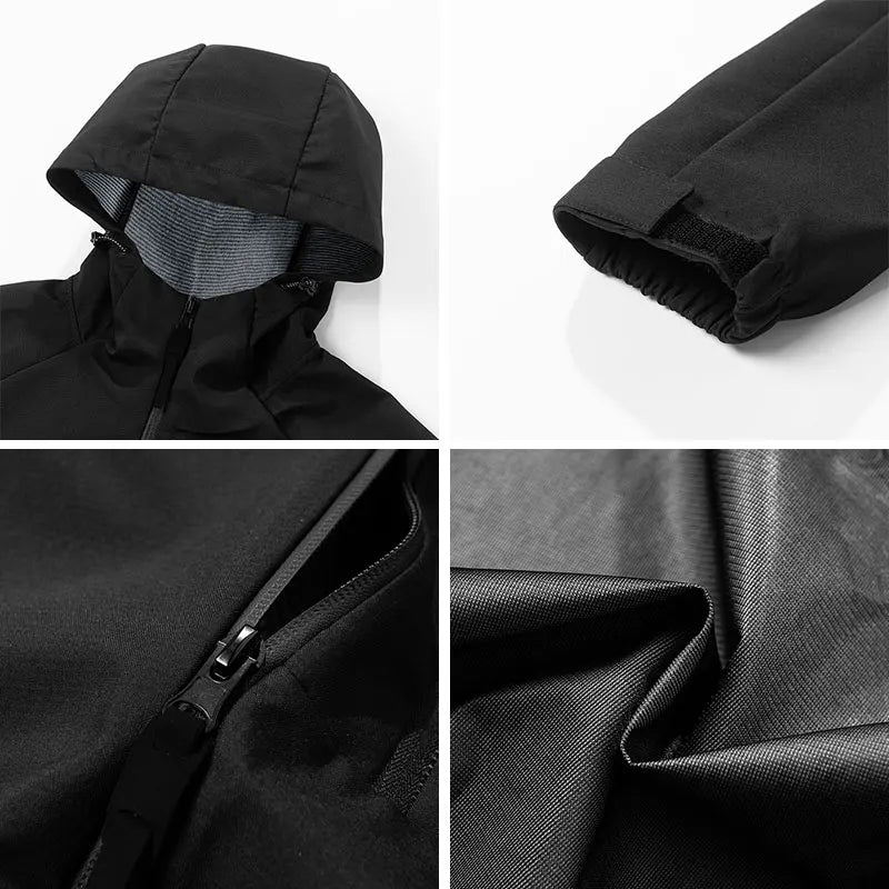 Reflective Hiking Jacket Waterproof Outdoor Men Windbreaker Windproof Camping Fishing Hooded Women Jackets Unisex's Outdoor Coat