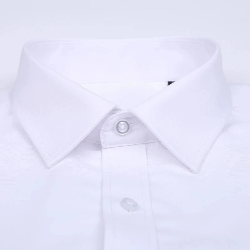 8XL Formal Office Wear 100 Cotton Long Sleeve Shirt for Men Business Casual Striped Work Shirt Men Long Sleeve White Black Blue